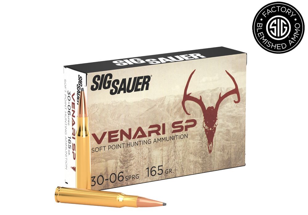 Buy Sig Sauer 30-06 Springfield, 165GR, VENARI Soft Point Hunting-Blemished Online
