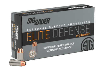 Buy Sig Sauer 40S&W, 165GR, ELITE V-CROWN, JHP Pistol Ammo Online