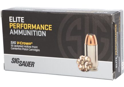 Buy Sig Sauer 40S&W, 180GR, ELITE V-CROWN, JHP Pistol Ammo Online