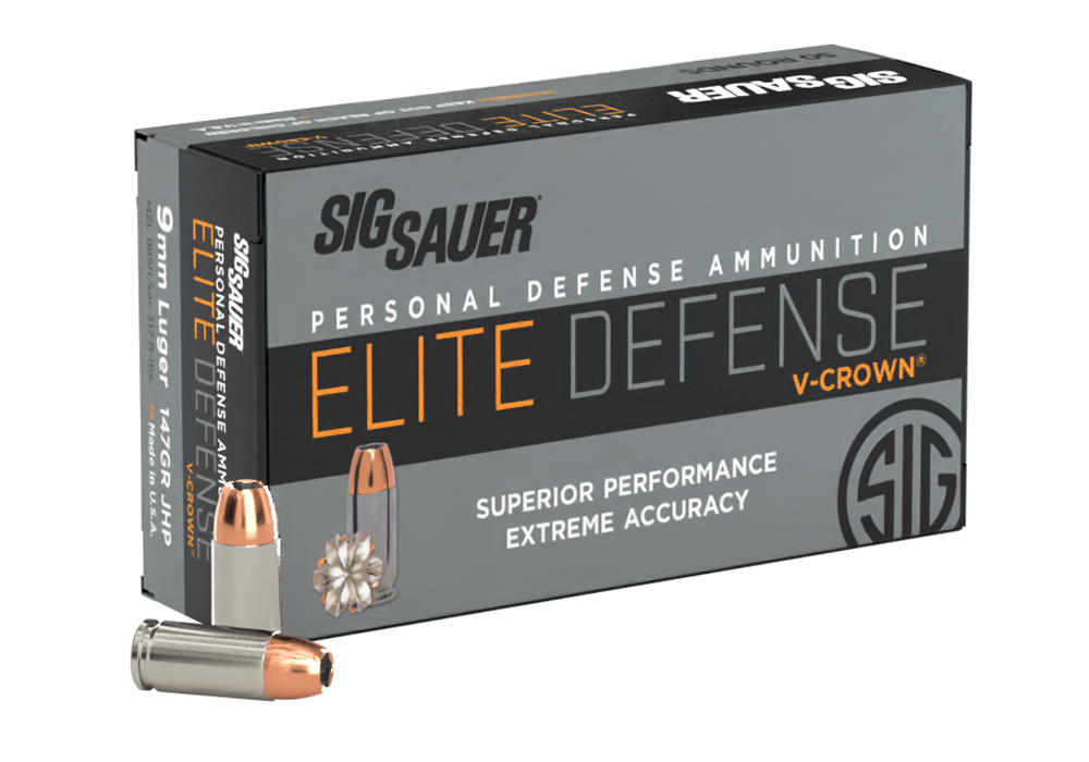 Buy Sig Sauer 9MM, 147GR, ELITE V-CROWN, JHP - 50 Count  Pistol Ammo Online